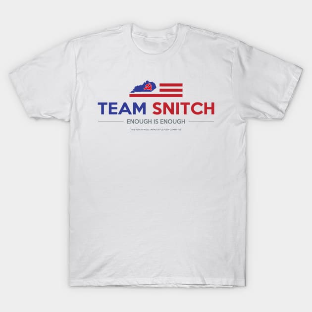 Moscow Mitch Snitch Political Parody Logo T-Shirt by Electrovista